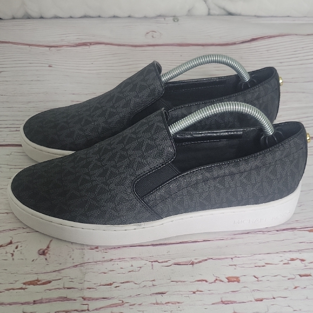 MICHAEL KORS Black Signature Slip Ons Women's Size 8